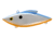 Bill Lewis Tiny-Trap Hard Bait, Chrome Blue with Orange Belly, 1/8 oz, BLF-TT280