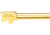 Bishop Defense Match Grade Pistol Barrel, Glock 43, 9mm, 3.39 in, 1-10 Twist, Gold, BDBLG43GLD