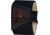 Black Dice Hustle Men's Watch - Black/Orange Dial, Black Case and Leather Strap BLABD-003-05