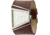 Black Dice Hustle Men's Watch - White Dial, Brown Strap, SS Case BLABD-003-02