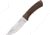 Black Fox Companion Fixed Blade Knife, 4.25 satin finish 440C stainless blade, Brown checkered pakkawood handle, 02FX728