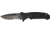 Black Fox Tactical Linerlock Fold Knife, 4in, SS assisted opening partially serrated spea, Grooved black G-10 Handle BF115TS