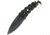 Black Fox Throwing Knife, 3.5 black titanium coated 440 stainless blade, Green cord wrapped handle, 02FX142