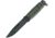 Black Fox Throwing Knife, 4.25 black titanium coated 440 stainless blade, Green paracord wrapped handle, 02FX144