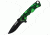 Black Legion Skull Mayhem Folding Knife,4.5in Closed Steel Blade,Green Skulls Handle BV161