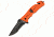 Black Legion Skull Rescue Folding Pocket Knife,4.5in Closed,Partially Serrated Drop Point Stainless Steel Blade,Orange ABS Handle BV272