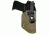 Black Rhino Concealment Concealed Carry IWB Holster System / Colt, Model Colt Rail Gun 1911 5in w/ Rail, Left Handed Shooter, Cant 0 Degrees, Carbon Fiber FDE, 191204181463