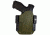 Black Rhino Concealment Tactical Carry Holster System / FN, Model FNX Tactical 45, Left Handed Shooter, Cant 0 Degrees, Carbon Fiber OD Green, 191204898590