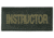 Blackhawk Instructor Patch, Green on Black, 90IN02GB