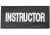 Blackhawk 90IN02WB Instructor Patch, White on Black