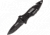 BlackHawk Large Button Lock Folding Knife, 3.75in, D2 Tool Steel, Plain Edge, Reinforced Nylon w/ 420J Stainless Steel Liners Handle, Black, BH15M301BK