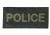 Blackhawk Police Patch, Green on Black