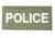 Blackhawk Police Patch, White on Green