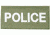 Blackhawk! Police Patches 90IN04, White on Green