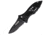 BlackHawk Small Button Lock Folding Knife, 3.25in, D2 Tool Steel, Partial Serrated, Reinforced Nylon w/ 420J Stainless Steel Liners Handle, Black, BH15M211BK