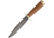 Blackjack Classic Model 7 Damascus Fixed Blade Knife, 6.75in, Damascus Steel, Standard Edge, Natural, Canvas Micarta Handle BCB7DMNC