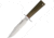Blackjack Classic Model 7 Green Canvas Fixed Blade Knife, 7in, Standard Edge, Satin, Green, Canvas Micarta Handle BCB7GS3V