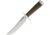 Blackjack Model #3 Fighter Green Canvas Fixed Blade Knife, 7in, A2 Tool Steel, Standard Edge, Satin, Green, Canvas Micarta Handle BCB37GM