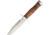 Blackjack Model 5 Leather Commando Fixed Blade Knife, 5.5in, A2 Tool Steel, Standard Edge, Satin, Stacked Leather Handle BCB5LCOM