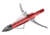 CrossFire Gravedigger Extreme Broadhead Hybrid Mechanical Chisel Tip, Stainless Steel Blades, Red, 100 Grain, 3 Pack, BLS10820