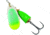 Blue Fox Classic Vibrax Spinner, 3/8 oz, Green Scale/Chartreuse Tip UV, 60-40-315ICIC