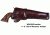 Blue Stone Safety Wild Bill Holster 6in Barrel /Right Hand, Mahogany, Revolvers