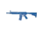 BLUE TRAINING GUNS - M4 COMMANDO FLAT TOP OPEN STOCK FWD RAIL