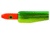 Blue Water Candy Bullet Jag, 9in, 3-1/4oz, Green/Chartreuse Skirt/Orange Head, 55012