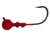 Blue Water Candy X-Eyed Ball Jig Head, 1/4 oz, Red, 5/Pack, 24105