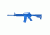 Blueguns Training Long Gun - M4 Open Stock Fwd Rail 14inch Barrel - FSM4R14W