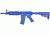 Blueguns M4 Commando Flat Top Open Stock Training Long Gun, Blue, FSM4CFT