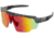 Bobster Wheelie Sunglasses - Gloss Clear/gray Frame W/ Smoked Black Red Revo Lens - BWHE01
