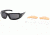 Body Specs Z-001 Sunglass Black Grilamid TR-90 Frame with PC Smoke Clear and Light Rust Lens Z-001 BLACK.13
