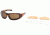 Body Specs Z-001 Sunglass Demi Brown Grilamid TR-90 Frame with PC Brown Clear and Light Rust Lens Z-001 DEMI.4