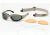 Body Specs Sunglass &amp; Goggle, Desert Tan Frame, Grey, Clear, Light Rust Lens BSG-DESERT-SAND13