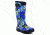 Bogs Womens Spring Flowers Rain Boot,Navy Multi,Size 6 71897-492-6
