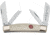 Boker Congress White Bone Folding Knife, Mirror High Carbon SS Twin Sheepsfoot, Coping, Pen Blades, White Smooth Bone Handle, Nickel Silver Bolster, Inlay Shield, White, 110791