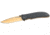 Boker Magnum Black Gold Spring Assist Open Folding Knife,3.375in Matte Gold Coated Stainless Steel Blade,Black G10 Handle 01RY111