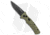 Boker Mini Strike Automatic Folding Knife, 2.625in, D2, Drop Point Blade, Aluminum OD Green Handle, Black/OD Green, 6.375in, BHQ-99630