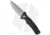 Boker Plus Strike Automatic Folding Knife, 3.23in, Damascus, Drop Point Blade, Aluminum Black Handle, Steel/Black, 7.87in, BHQ-179605