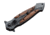 Boker Magnum Starfighter XL Folding Knife, 5in Closed, 3.75in, 440A, Black Blade, Gray Stainless Steel Handle w/ Cocobolo Wood Onlay, 06RY069