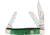 Boker Stockman Lime Green Folding Knife, 4in Closed, Mirror Stainless Clip/Sheepsfoot/Spey Blades, Green Smooth Bone Handle, BK110711