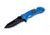 Boker USA Magnum Rescue Air Force Folding Knife, 4.5in Closed, 3.38in, 440 SS, Black Partially Serrated Blade, Blue Aluminum Handle, 01LL473N