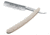 Boker USA Silver Steel Straight Razor, White Micarta 140511