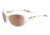 Bolle Grace Sunglasses,Shiny White Frame,Rose Gold Lens,11951