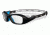 Bolle Swag Sport Protective Single Vision Prescription Safety Glasses,Rectangular,Black and Blue Frame 11886SV