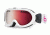 Bolle Nebula Kids Ski Goggles - Shiny White Stripes Frame and Vermillon Gun Lens 20984