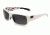 Bolle Oscar Sunglasses, White Gray Blocks Frame, Polarized TNS Lens, 11461