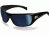 Bolle Cobra Sunglasses 11324, Shiny Black Frame, Polar Off Shore Blue Lens