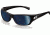 Bolle Crown Sunglasses 11325, Shiny Black Frame, Polar Off Shore Blue Lens